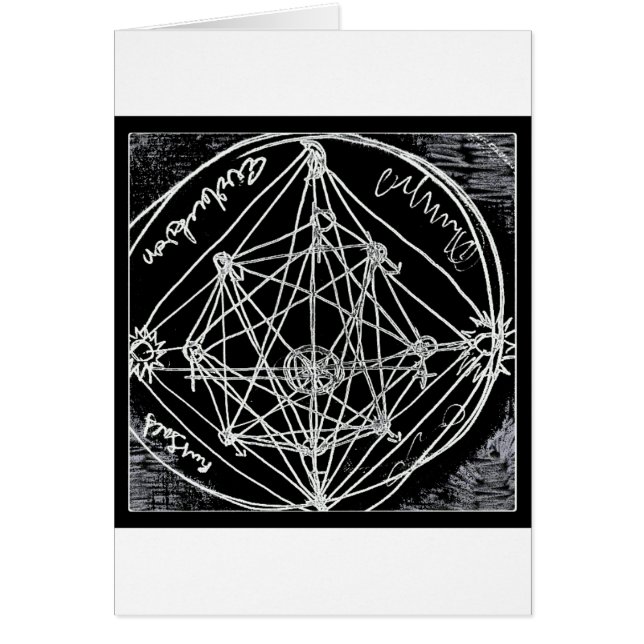 Yaie alchemical transmutation art hälsningskort (Framsidan)