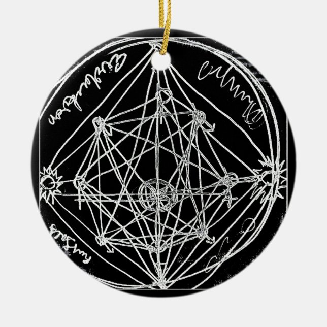 Yaie alchemical transmutation art julgransprydnad keramik (Framsidan)