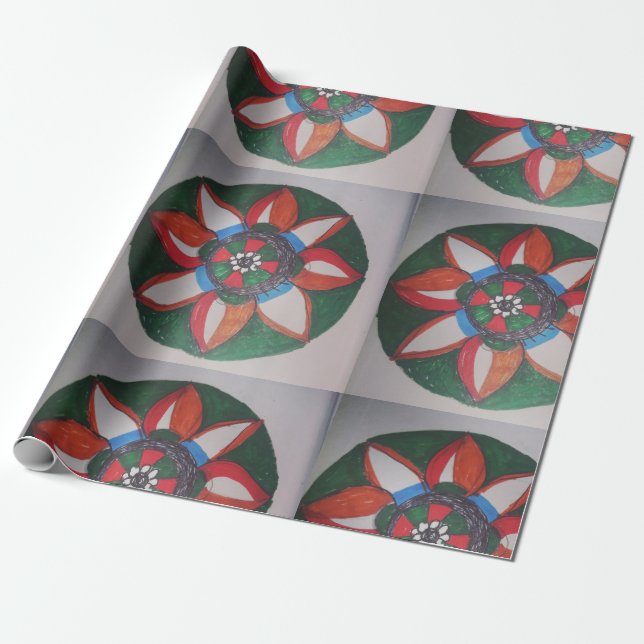 Yaie colorful mandala presentpapper (Utrullad)