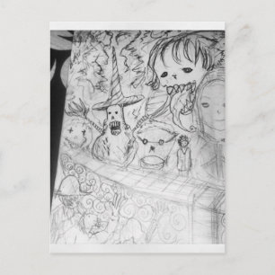 yaie monster manga anime vykort