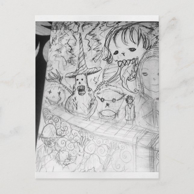 yaie monster manga anime vykort (Framsida)