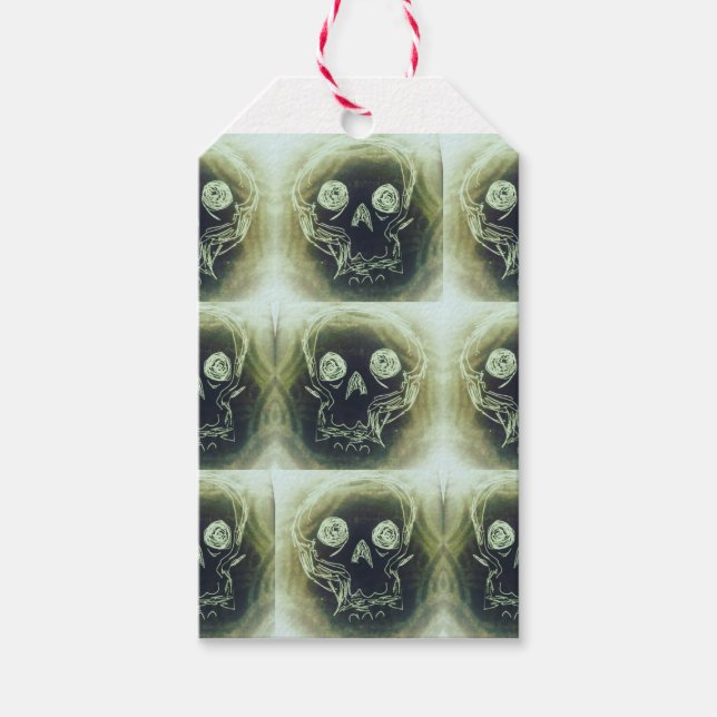 yaie Skull 666-nyckelkedja Presentetikett (Framsidan)