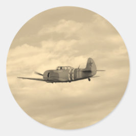 Yak 11 under flygning runt klistermärke