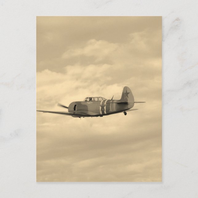 Yak 11 under flygning vykort (Framsida)