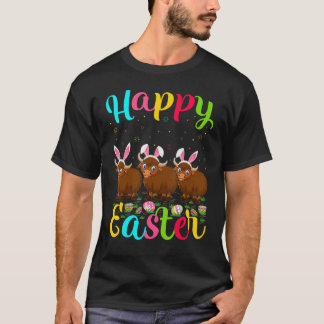 Yak Funny Easter Egg Bunny Yak Happy Easter T Shirt
