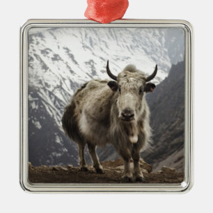 Yak i Nepal Julgransprydnad Metall