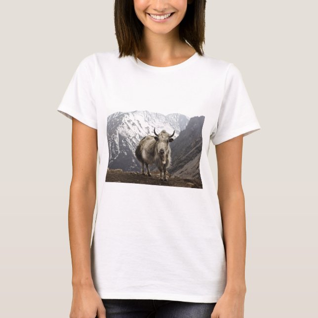 Yak i Nepal T Shirt (Framsida)