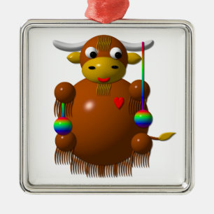 Yak leker med Yo-Yos Julgransprydnad Metall