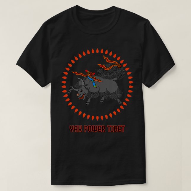Yak Power Tibet T Shirt (Design framsida)