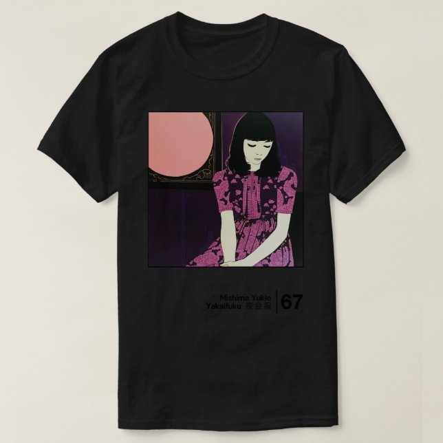 Yakaifuku Mishima Yukio Minimal Stil Graphic Artw T Shirt (Design framsida)