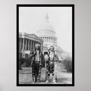 Yakama indiska chefer framme av huvudstaden 1927 poster