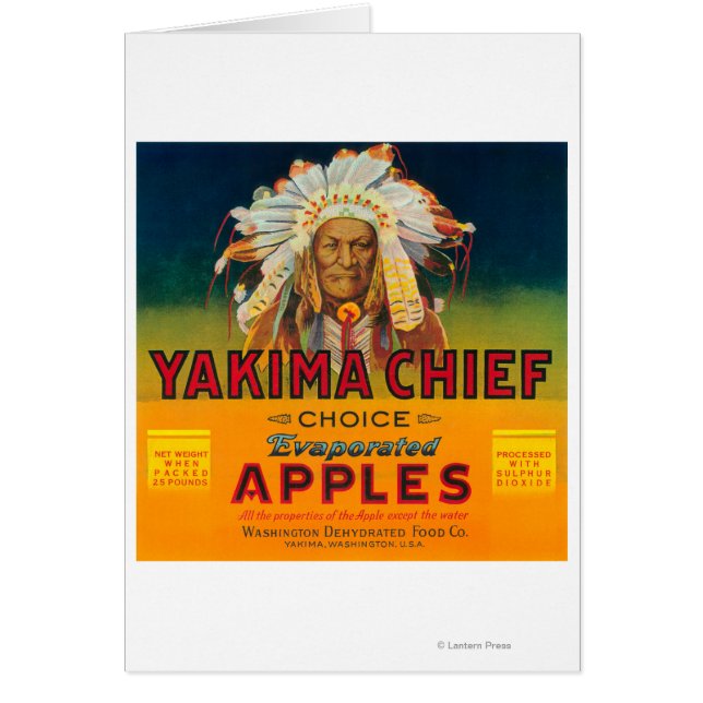 Yakima Chief Apple Label - Yakima, WA Hälsningskort (Framsidan)