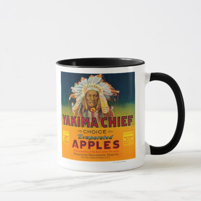 Yakima Chief Apple Label - Yakima, WA Mugg (Höger)
