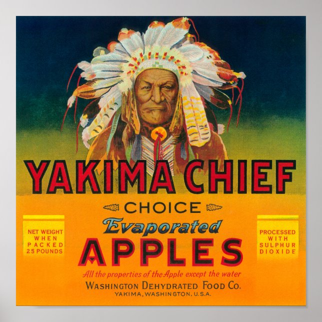 Yakima Chief Apple Label - Yakima, WA Poster (Framsidan)