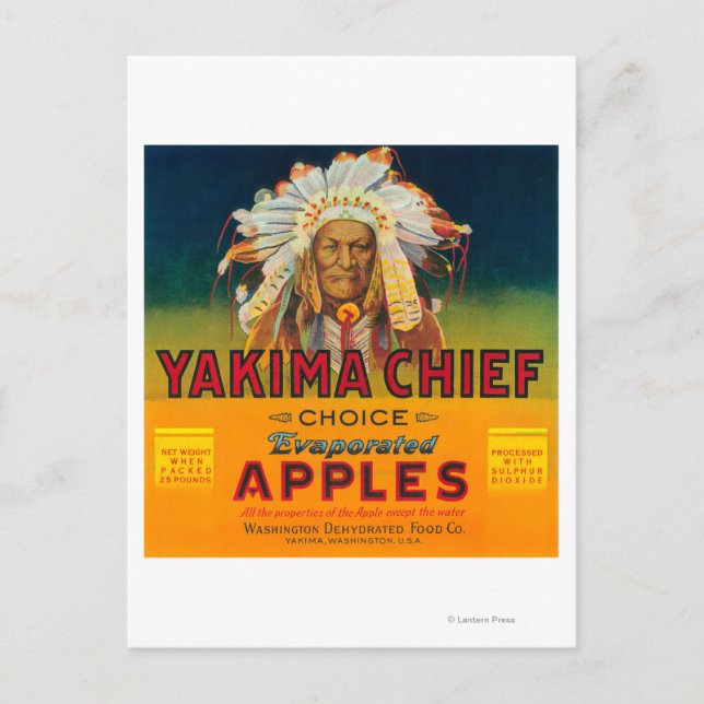 Yakima Chief Apple Label - Yakima, WA Vykort (Framsida)