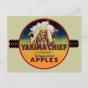 Yakima Chief Apple Låda Label Vykort