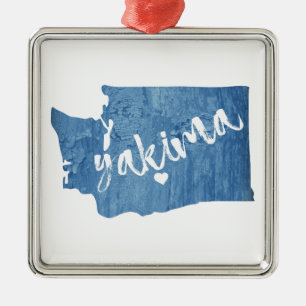 Yakima Washington Wood Grain Julgransprydnad Metall