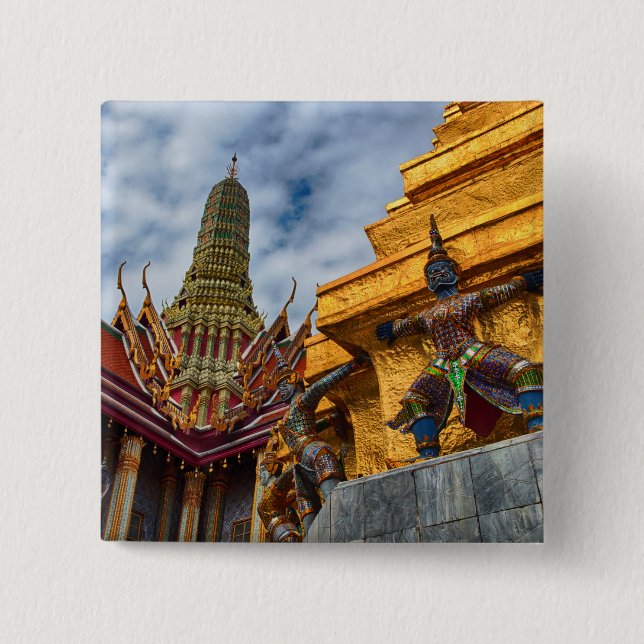 Yaksha vid Wat Phra Kaeo Knapp (Framsida)