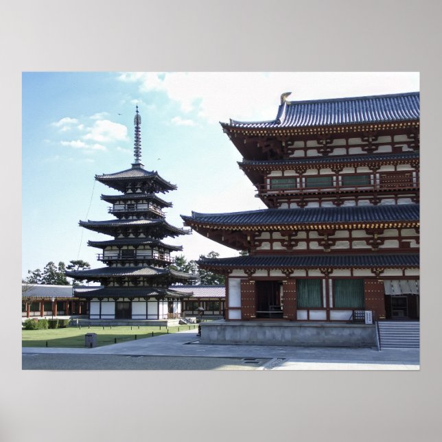 Yakushi-ji Temple 2 - Nara Japan Poster (Framsidan)