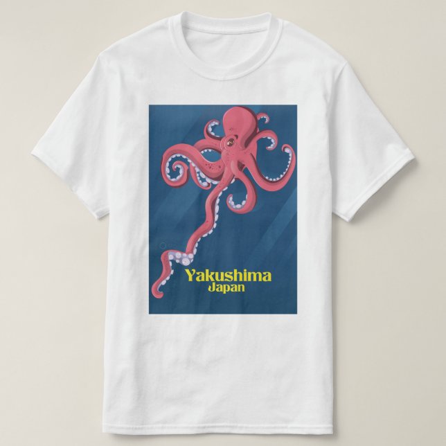 Yakushima Japan Resemappningsaffisch T Shirt (Design framsida)