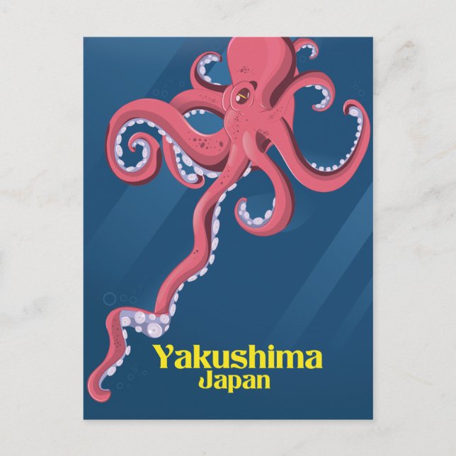 Yakushima Japan Travel-affisch Vykort (Framsida)