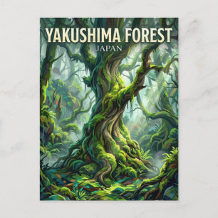 Yakushima skog Japan Vykort