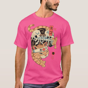Yakuza Cat Japanska Samurai Sword Katana Japan Tig T Shirt