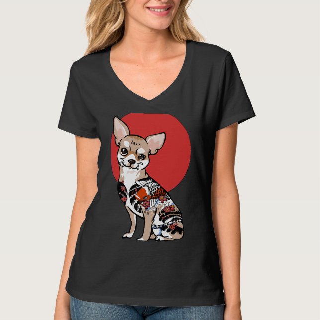 Yakuza Chihuahua T Shirt (Framsida)