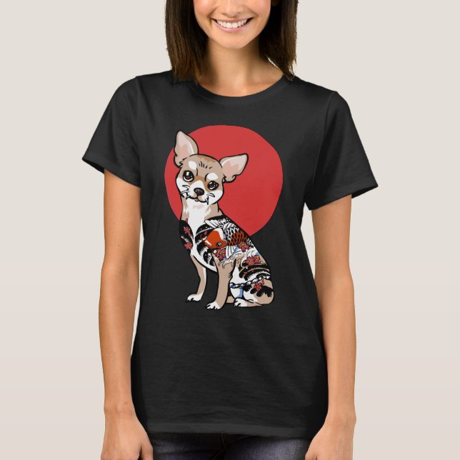 Yakuza Chihuahua T Shirt (Framsida)