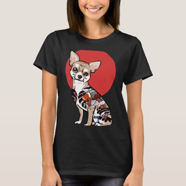 Yakuza Chihuahua T Shirt (Framsida)
