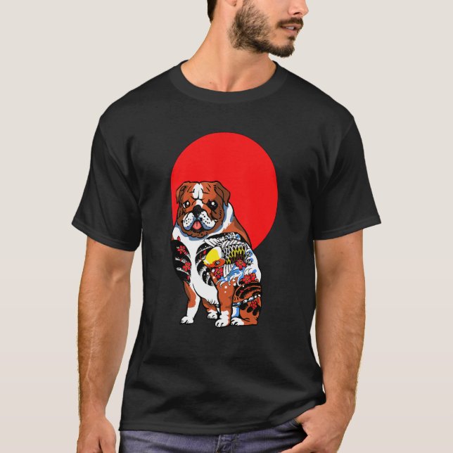 Yakuza English Bulldog T Shirt (Framsida)