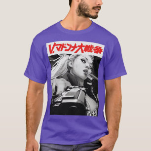 Yakuza Japansk Cyberpunk Girl Urban Stil T Shirt