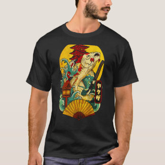 Yakuza Japanska Aesthetic Koi Carp Katana Tattoo ( T Shirt