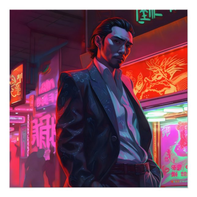 Yakuza Neon City Fototryck (Framsidan)