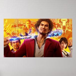 Yakuza som en Dragon Gaming Art Poster