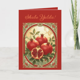 Yalda Granatäpple Chelle Natt Frukter Kort
