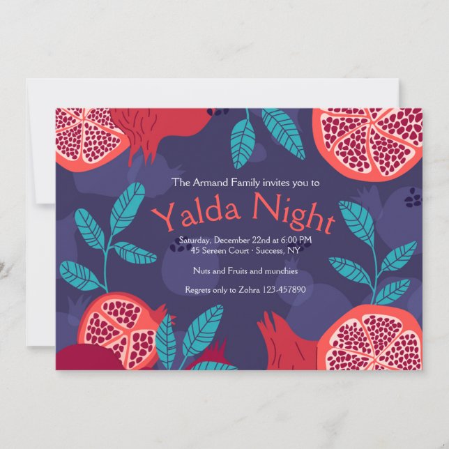 Yalda Nattinbjudningar Inbjudningar (Framsida)