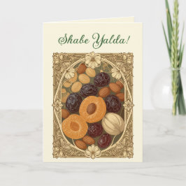 Yalda Nuts and Fruit Persian Winter Solstice Treat Helgkort