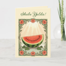 Yalda-vattenmelon persiska vintersolståndet helgkort
