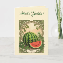 Yalda Watermelon Persian Chelle Night Winter Helgkort