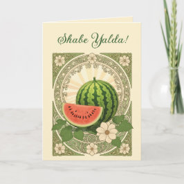 Yalda Watermelon Persian Winter Solstice Eve Helgkort