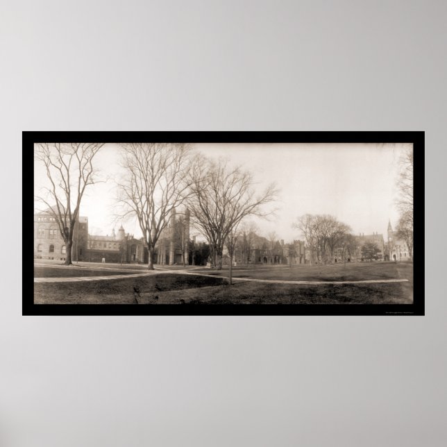 Yale Campus Birdseye Photo 1902 Poster (Framsidan)