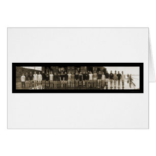 Yale Crew Team & Subs Huge Photo 1910 Hälsningskort