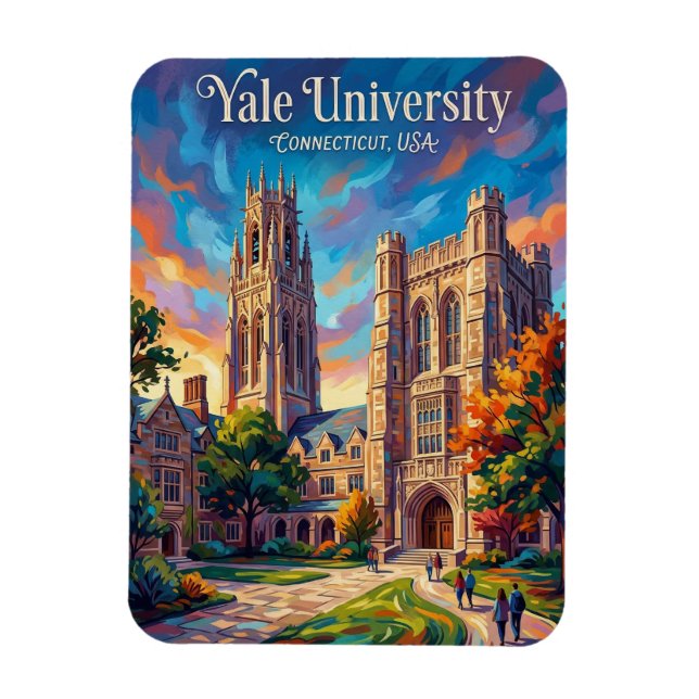 Yale University Connecticut Magnet (Vertikal)