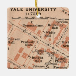 Yale University Kartprydnad Julgransprydnad Keramik