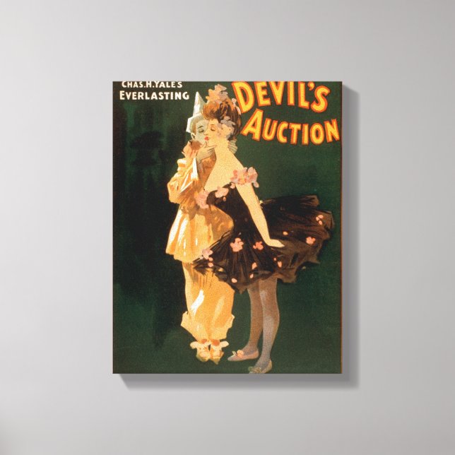 Yale's Everbestående Djävulen Auction Play Canvastryck (Framsida)