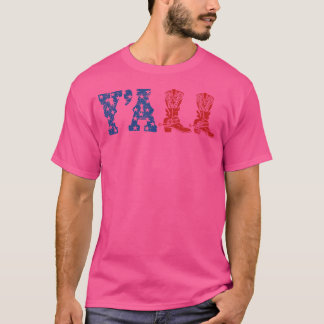Y'All American Flagga Western Land Cowgirl Tee