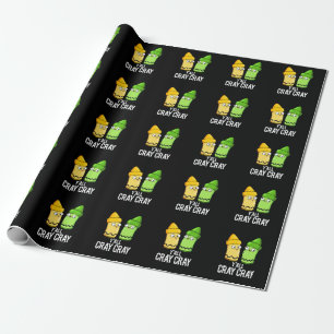 Yall Cray Cray Funny Crazy Crayon Pun Mörk BG Presentpapper