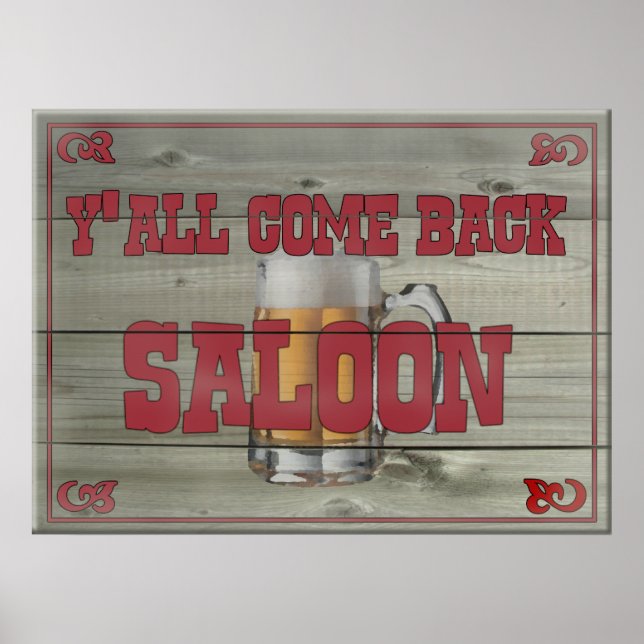 Y'all Kom Back Saloon Poster (Framsidan)