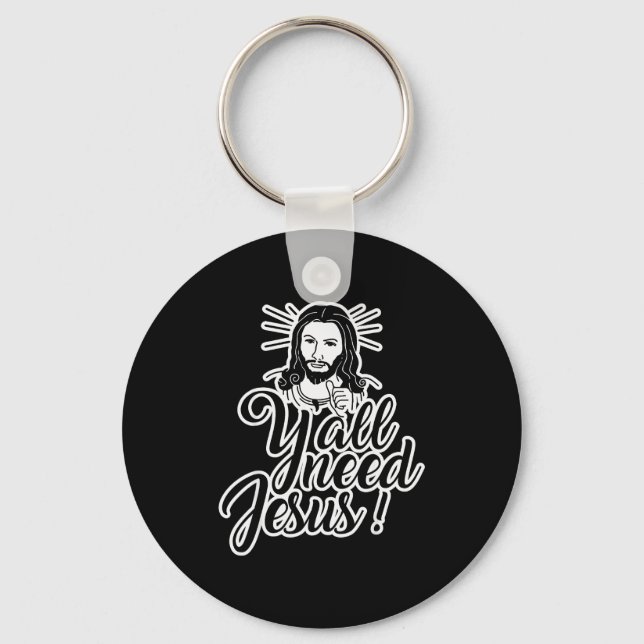 Yall Need Jesus Christmas  Nyckelring (Framsida)